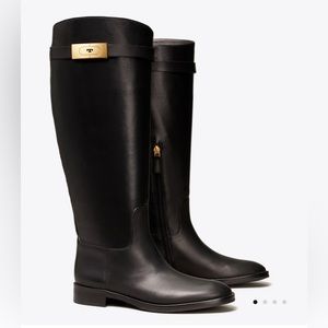 Tory Burch Black Riding Boots